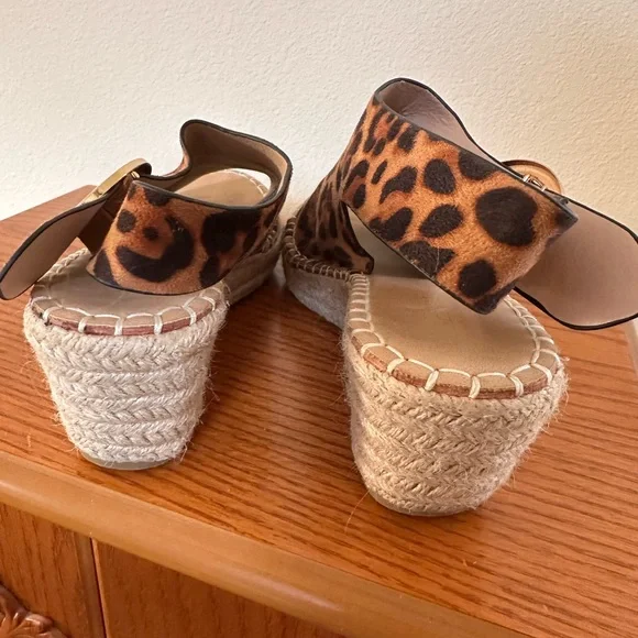 Catherine Malandrino Animal Print Wedge Espadrilles - Picture 4 of 7